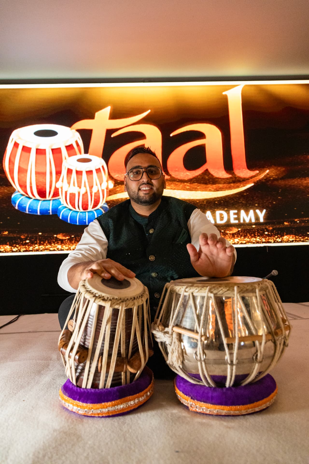 Sachin Khetani with his tabla